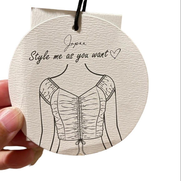 JAPNA Boho Crop Top size Medium - Picture 3 of 4